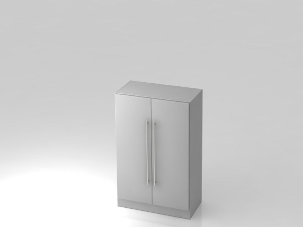 Armoire Hammerbacher 3OH avec poignée de garde-corps du panneau de base gris/gris, 80x42x127 cm (LxPxH), V7550/5/5/RE