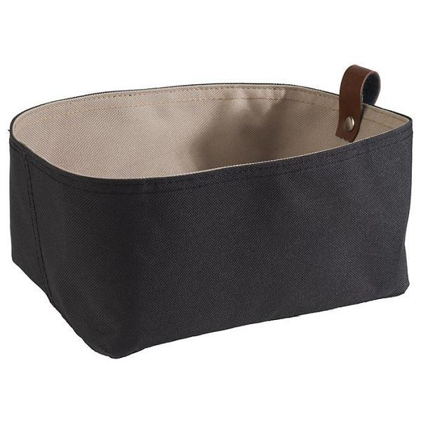 Sac à pain APS, 24 x 16 cm, hauteur : 10,5 cm, Tetron, beige, gris foncé, lavable en machine jusqu'à 30 degrés, 30348