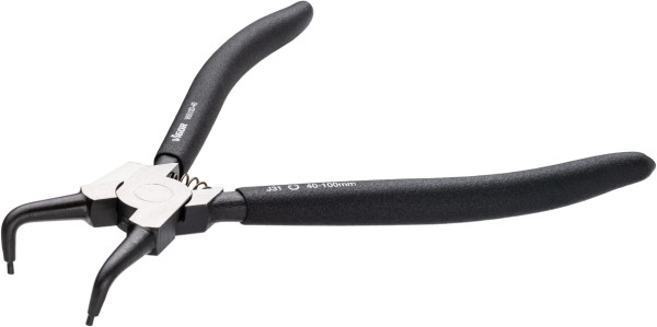 Pince à circlips VIGOR, 230 mm, pointes coudées à 90° (Forme D), V6510D-40