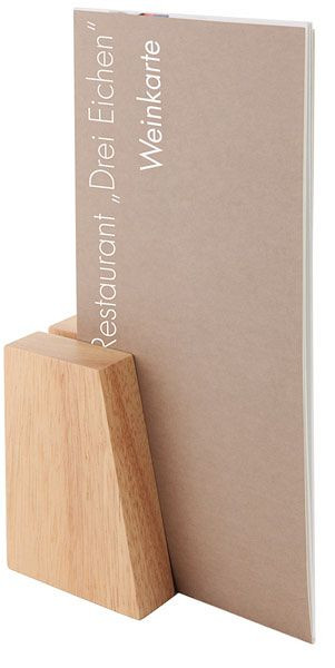 Porte-cartes APS, 8,5 x 6 cm, hauteur : 4,5 / 8,5 cm, bois, utilisable verticalement et horizontalement, lot de 2, 00023