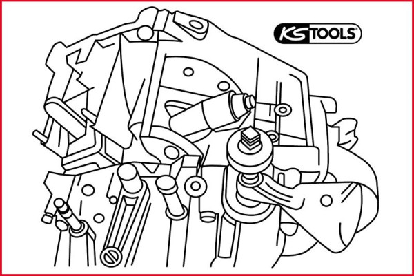 Extracteur d'arbre de débrayage KS Tools pour Fiat Ducato, 911.2440