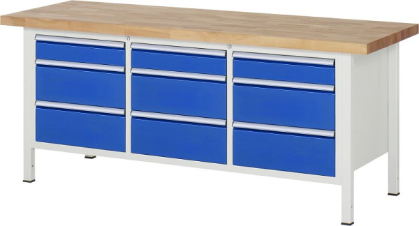 Etabli RAU série 8000 - modèle 8573, L2000 x P700 x H840-1040 mm, 13-8573A2-207B4H.11