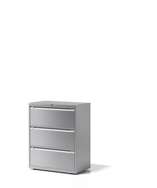 Armoire à tiroirs Bisley Essentials, 3 tiroirs chacun H 304 mm, argent, YESF0810355