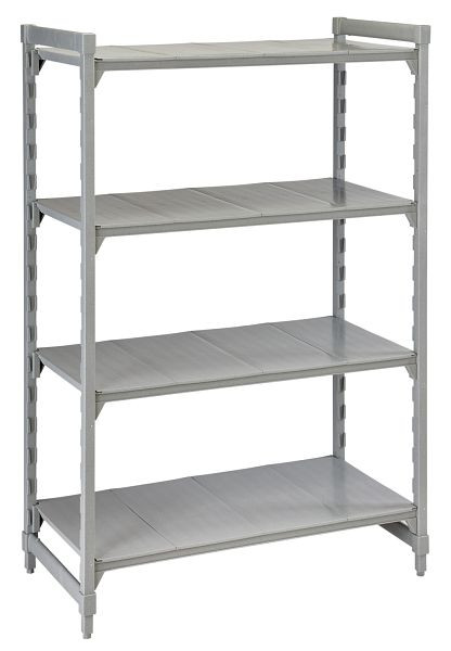 Cambro Camshelving® Premium, unité de base fermée, 200 kg par étagère, 4 étagères, 40 x 68 x 170 cm, MPU4617S4PKG490