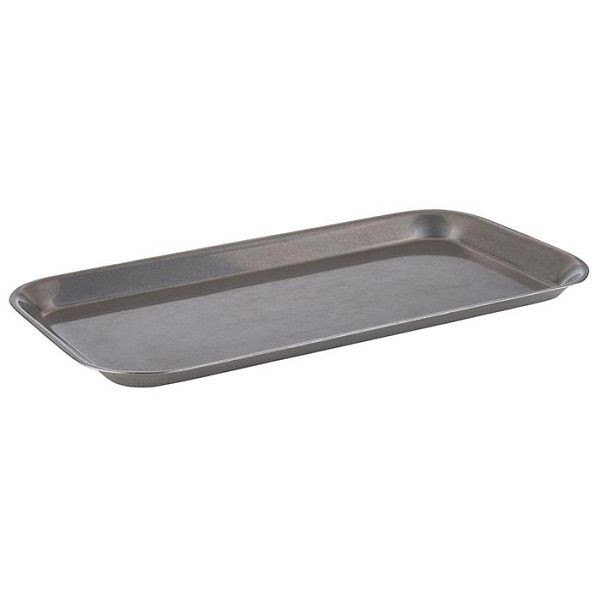 Plateau APS -VINTAGE-, 26 x 13,5 cm, hauteur : 1,5 cm, acier inoxydable, aspect acier inoxydable antique, 30130