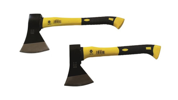 VaGo-Tools hache à fendre hache de jardin hache 600 1000 g avec manche en fibre de verre 2 pièces, 240-906/910_fv
