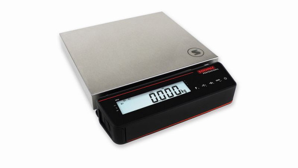 Balance compacte Soehnle haute résolution, charge maximale : 32 kg, incrément de chiffres : 1 g, 520 x 400 mm, IP65, revêtement par poudre, 9162.04.140