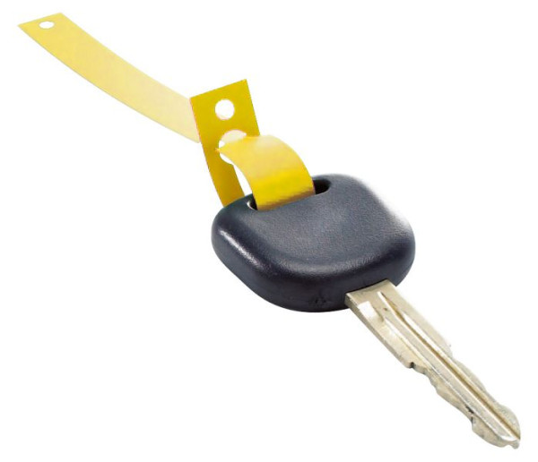 Porte-clés Eichner en film HDPE, jaune, UE : 1000 pièces, 9219-00109-N