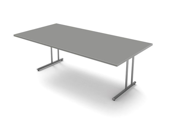 Bureau Kerkmann extra large, avec pied en C, Start up, L 2000 mm x P 1000 mm x H 750 mm, couleur : graphite, 11434712