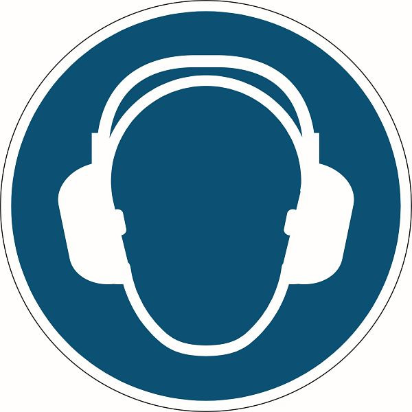 Étiquette de sécurité DURABLE « Utiliser une protection auditive », bleue, 172906