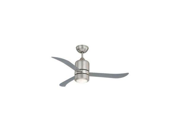Ventilateur de plafond AireRyder Loft Nickel / Transparent 112 cm avec éclairage et télécommande, FN51133