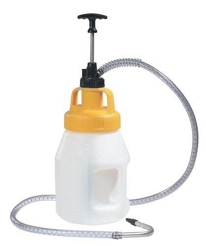 Pompe de remplissage DENIOS pour réservoirs de liquide, tuyau de sortie d'environ 1,5 m, 137-478