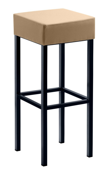 Tabouret de bar Mayer Sitzmöbel , structure noire, assise rembourrée, hauteur d'assise 81 cm, beige, 1123_03_30488