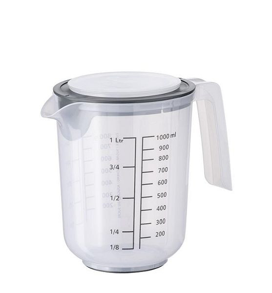 Gobelet mélangeur APS avec couvercle, Ø 12,5 cm, hauteur : 16 cm, 1,0 litre, polypropylène, avec protection anti-éclaboussures, 30058