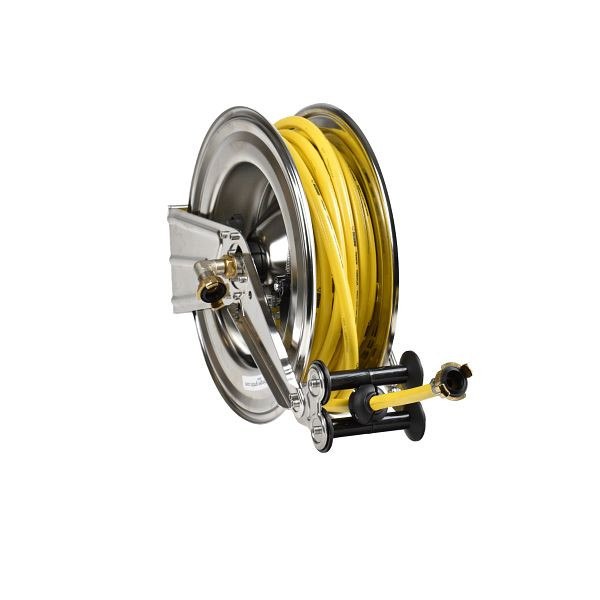 Enrouleur Ebinger OSM 410, max. 12bar / 50°C, 15m - Tuyau toile PVC 5/8", 1.414.102