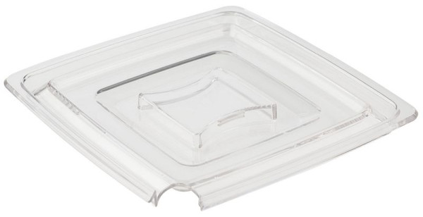 Couvercle APS -PURE-, 19 x 19 cm, hauteur : 1,5 cm, SAN, avec évidement pour cuillère, 83600