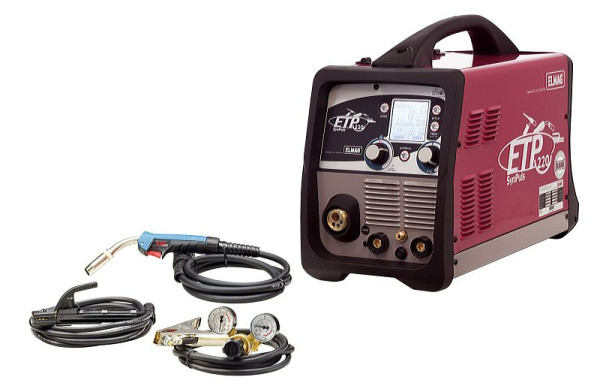 Onduleur de soudage multifonction ELMAG, portable GRUND-SET, modèle ETP 220 SynPuls - GRUND-SETMIG/MAG (+Pulse), TIG (DC), MMA, 00360