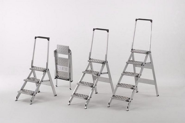 Escalier de sécurité compact WAKÜ Little Jumbo avec marches quintette en aluminium, 320 C