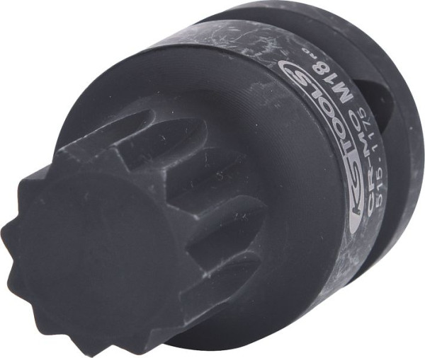 KS Tools Douille à chocs 1/2" XZN, courte, M18, 515.1175