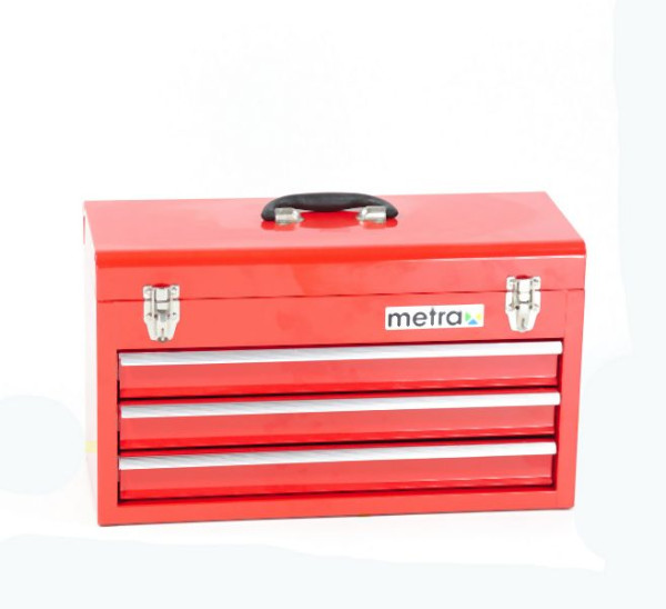 Boîte à outils Metra, standard, 3 tiroirs, rouge, 10213