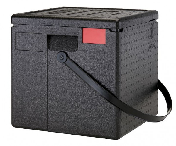 Boîte de transport de pizza à chargement par le haut Cambro Cam GoBox EPPZ35330 avec sangle noire, 8 pizzas avec boîte à pizza 33 x 33 x 4 cm, EPPZ35330BST110