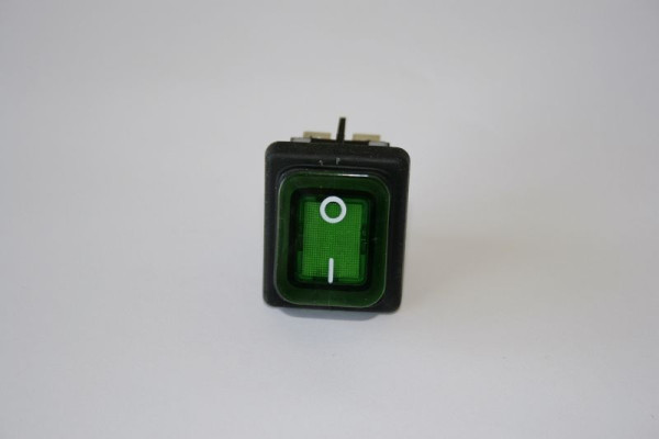 Interrupteur principal ELMAG (éclairé en vert 220V) pour MIG EXPERT/PROFI 2000, MASTER 2000, EUROMIG (plus) et autres, 9104121