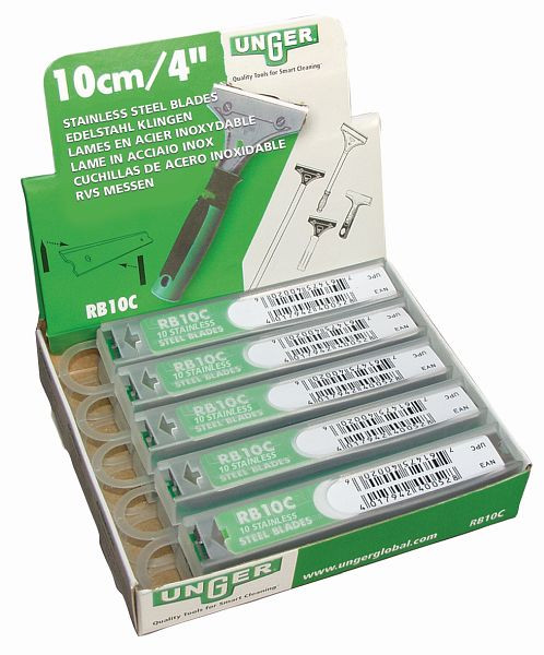 Lames de rechange UNGER 10 cm, UE : 10 pièces, RB100