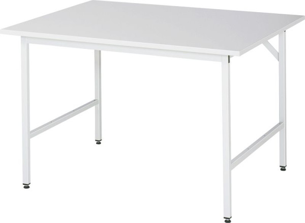 Table de travail RAU série Jerry (3030) - réglable en hauteur, plateau en mélamine EGB, 1250x800-850x1000 mm, 06-500ME10-12.12