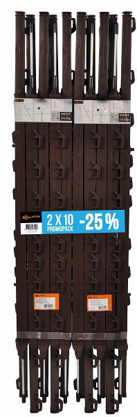 Poteau Gallagher Duopack Vario 1,00 m terra, paquet de 20, 072507