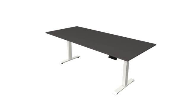 Kerkmann table debout/assise Move 4 nouveau 225 x 100 cm cadre blanc, plateau anthracite, 10091113