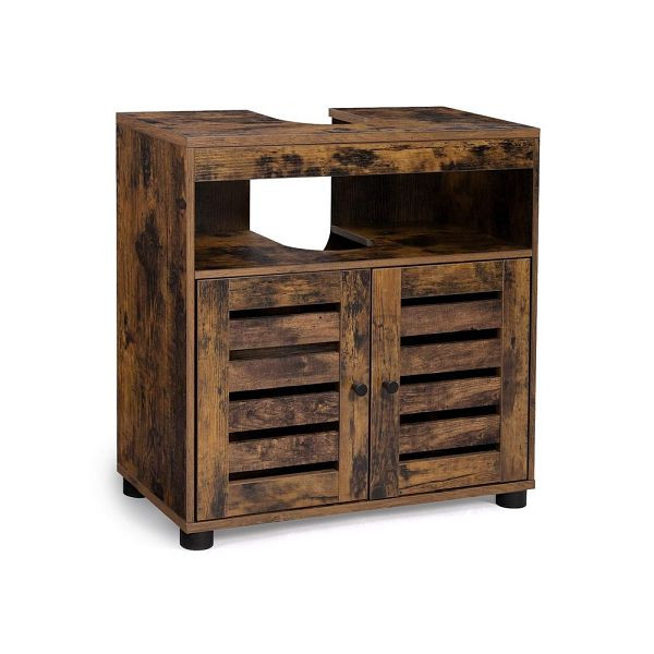 VASAGLE meuble vasque marron vintage, BBK04BX