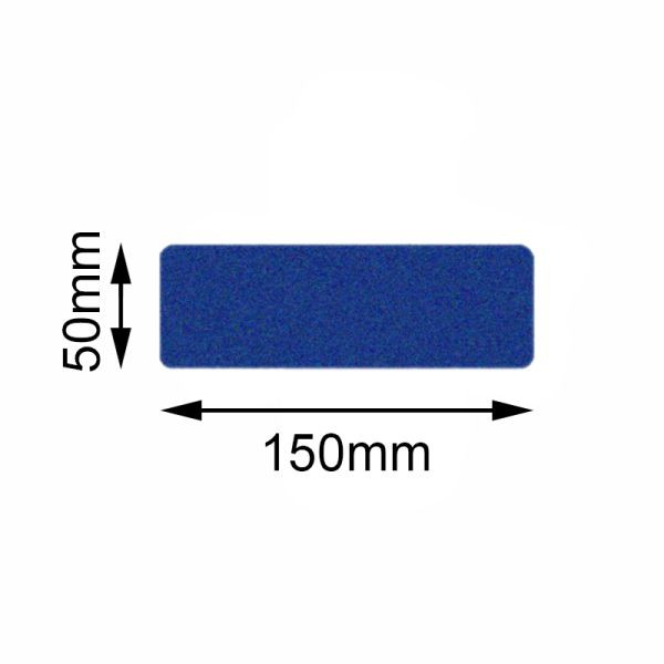Marqueur de sol Mehlhose rectangle bleu de sécurité 50x150mm, UE: 10 pièces, KSBS1V10