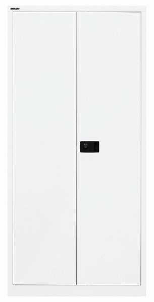 Armoire universelle à portes battantes Bisley, 4 étagères, 5 OH, blanc signalisation, E782A04696