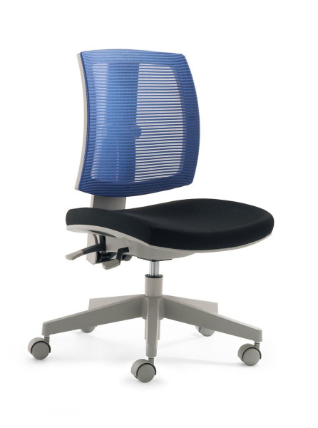 Mayer Sitzmöbel Chaise pivotante Educator, structure grise, noir/bleu, 2432_502