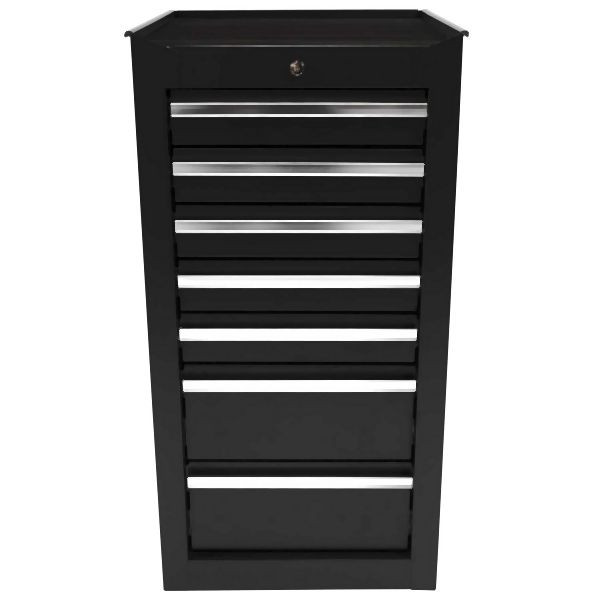 Armoire à outils Metra, étroite, 7 tiroirs, noire, 10268