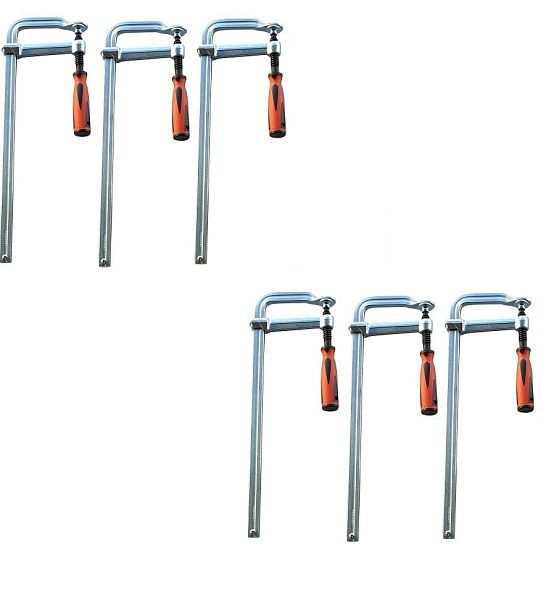 Serre-joint à vis professionnel tout acier VaGo-Tools 80 x 160 mm serre-joints de table, UE : 6 pièces, 260-150x6_jv