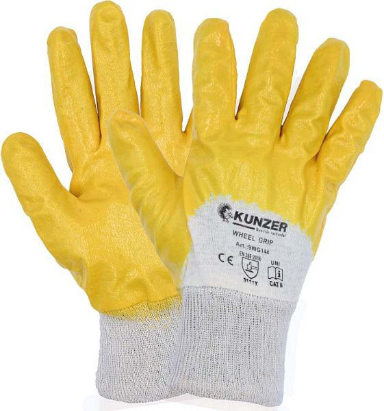 Kunzer WHEEL GRIP - gants de travail taille 8/M, paquet de 12 paires, 9WG08