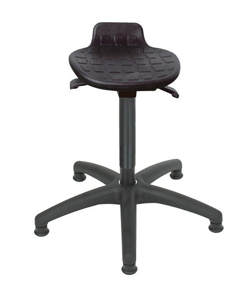 Tabouret Lotz "Comfortable Variable", siège PU noir, hauteur d'assise 550-805mm, base en plastique, ressort à gaz de sécurité, patins, 3576.08