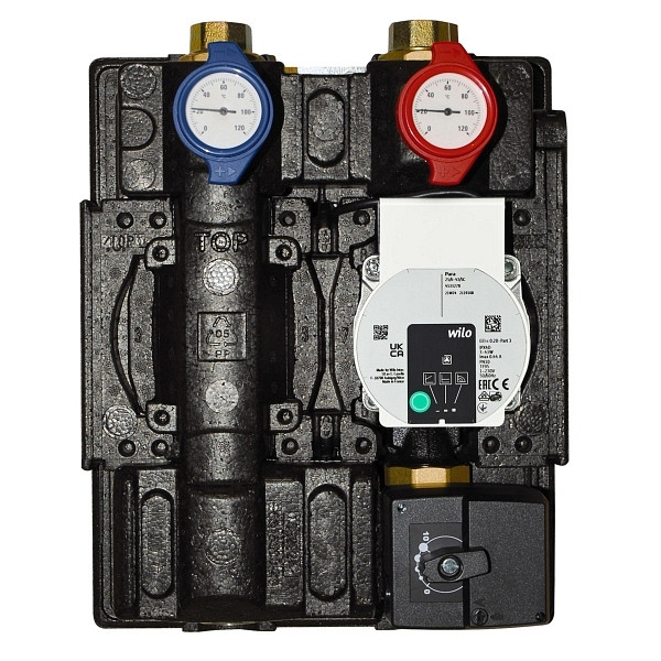 Kit de circuit de chauffage Solarbayer avec mélangeur 3 voies, pompe HE : Wilo PARA 25/6 SC, 500001601