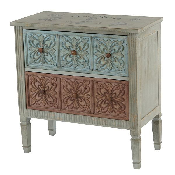 Commode Mendler Aveiro buffet look shabby, vintage, 80x79x40cm, 34494
