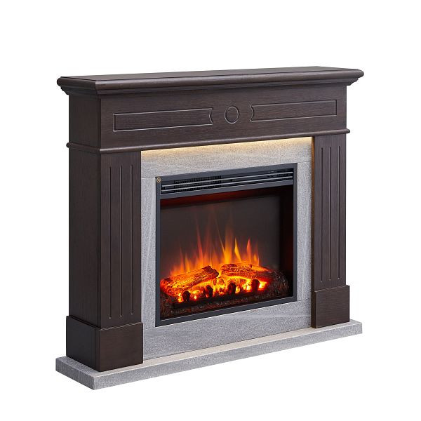 Cheminée électrique RICHEN Leandros, 2000 W, marron foncé, EF321A-MT321A-EO