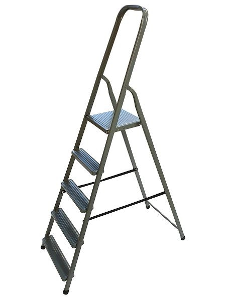 Échelle domestique VaGo-Tools, échelle pliante, escabeau, marches 5, échelle polyvalente, acier, SL-105_kv