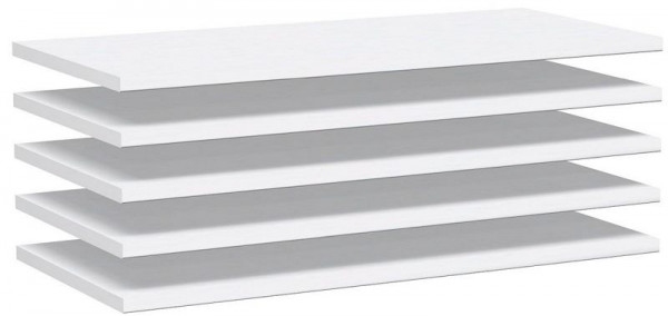 geramöbel Étagère intermédiaire pour relier 2 armoires, 5 pièces, 800x383x19, blanc, N-386200-W