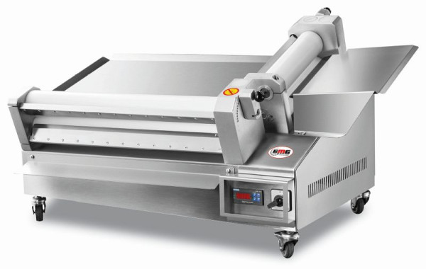 Machine à rouler la pâte GMG Ø 60cm pour pizzas rondes et carrées, épaisseur de pâte réglable, poids de pâte variable 80-2000g, TTA-60YH