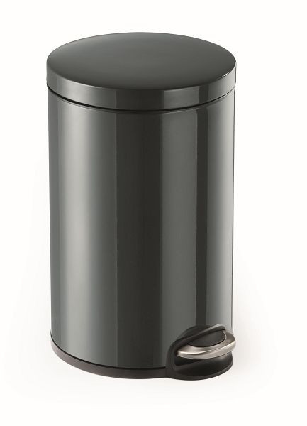 Poubelle à pédale DURABLE en métal ronde 12, anthracite, 341158