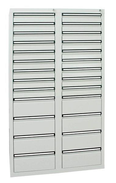 armoire à tiroirs émoussés série STS 410, RAL 7035/7035, 26 tiroirs (18x100, 8x200 mm), 7104807