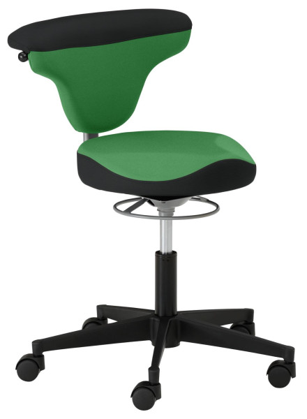 Mayer Sitzmöbel myTORRO SIT chaise pivotante fonctionnelle avec siège Vital, vert foncé/noir brillant, 1351V_753