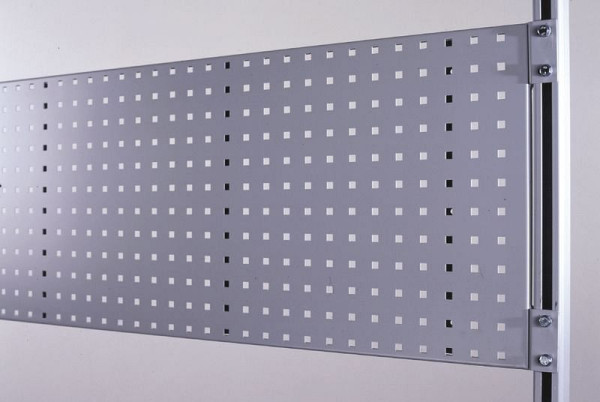 Tôle perforée KLW, y compris tôle perforée chariot : 500 x 450 mm L x H, avec système de perforation carrée, mobile sur rail C 30/32, AB-FLP-500-450