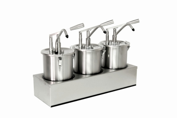 Distributeur doseur Schneider 3 compartiments, contenu 3x5 litres, hauteur : 435 mmxØ180 mm, 152402