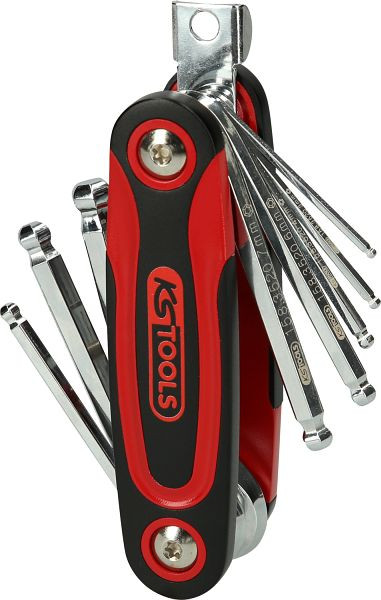 KS Tools support pliable pour clé à douille hexagonale à tête sphérique, 8 pièces, 158.3520